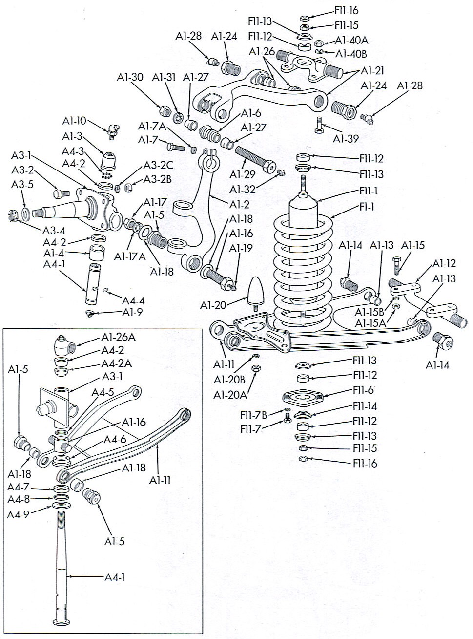 Hudson Jet Front Suspension Exploded View